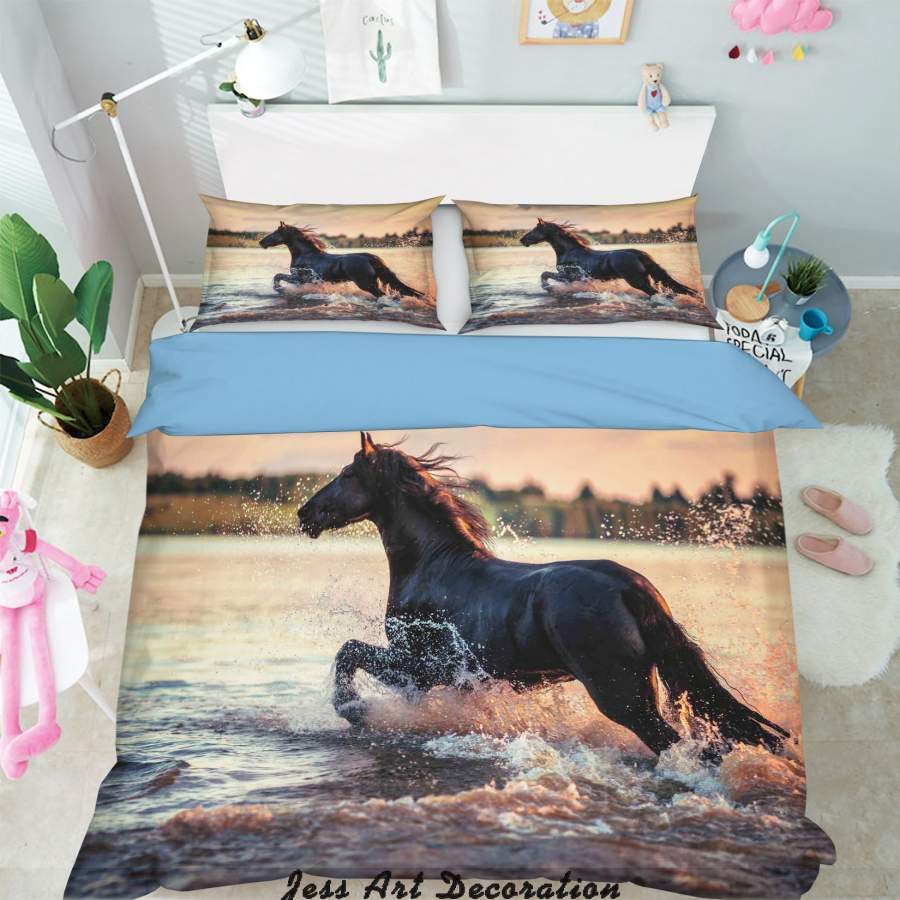 3D Horse Quilt Cover Set Bedding Set Pillowcases  46