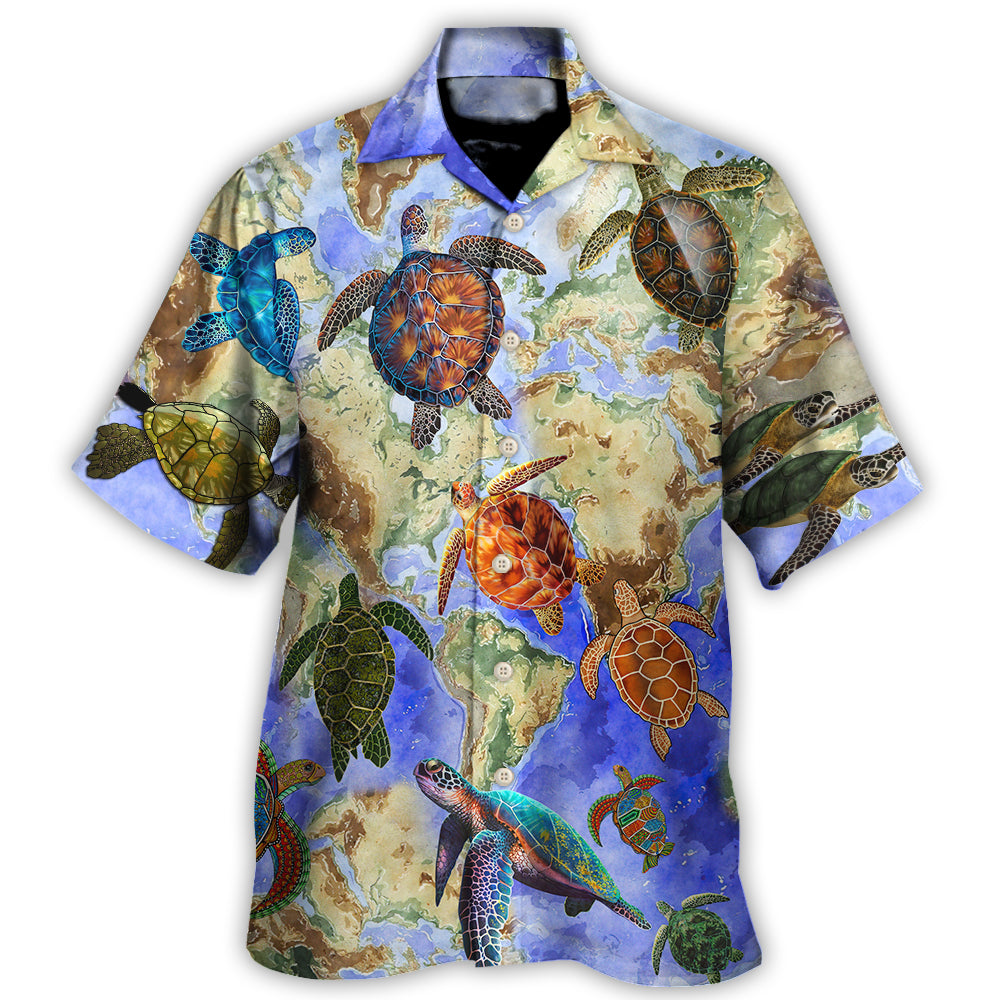 Turtle Swim Around The World – Hawaiian Shirt