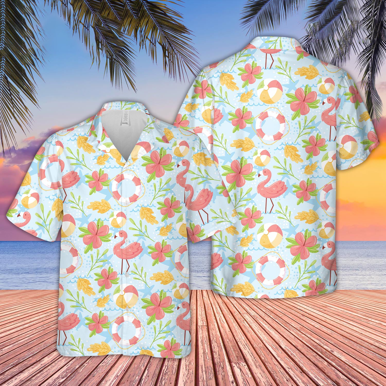 Unique Flamingo Pattern D12 Hawaiian Shirt