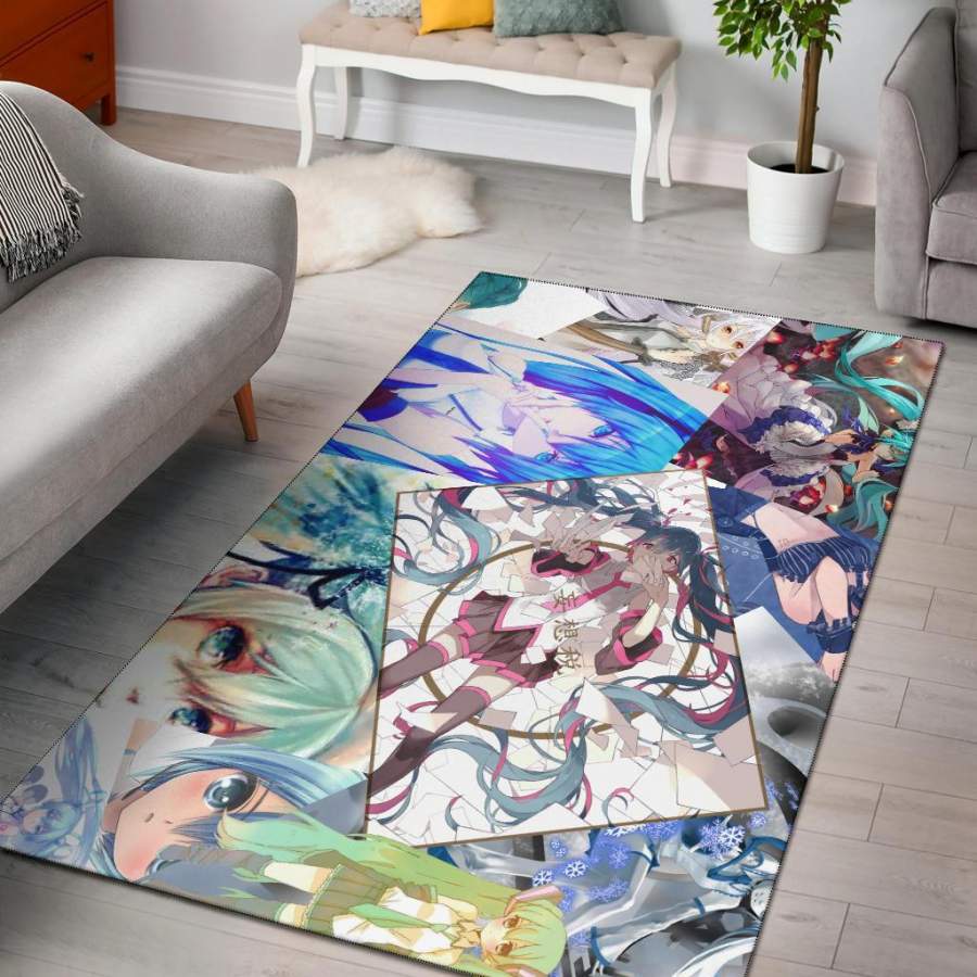 Vocaloid Hatsune Miku Area Rug Carpet