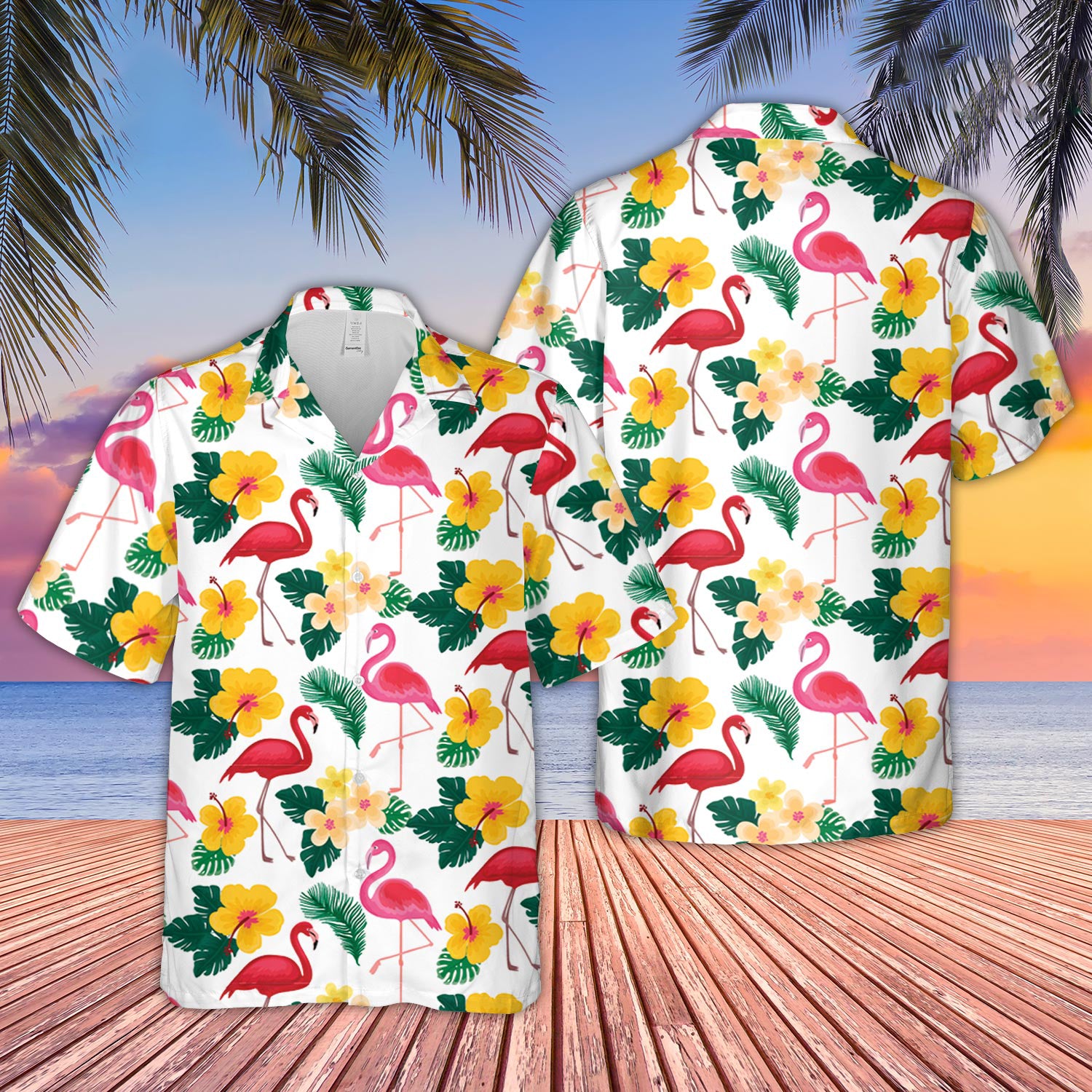 Unique Flamingo Pattern D07 Hawaiian Shirt