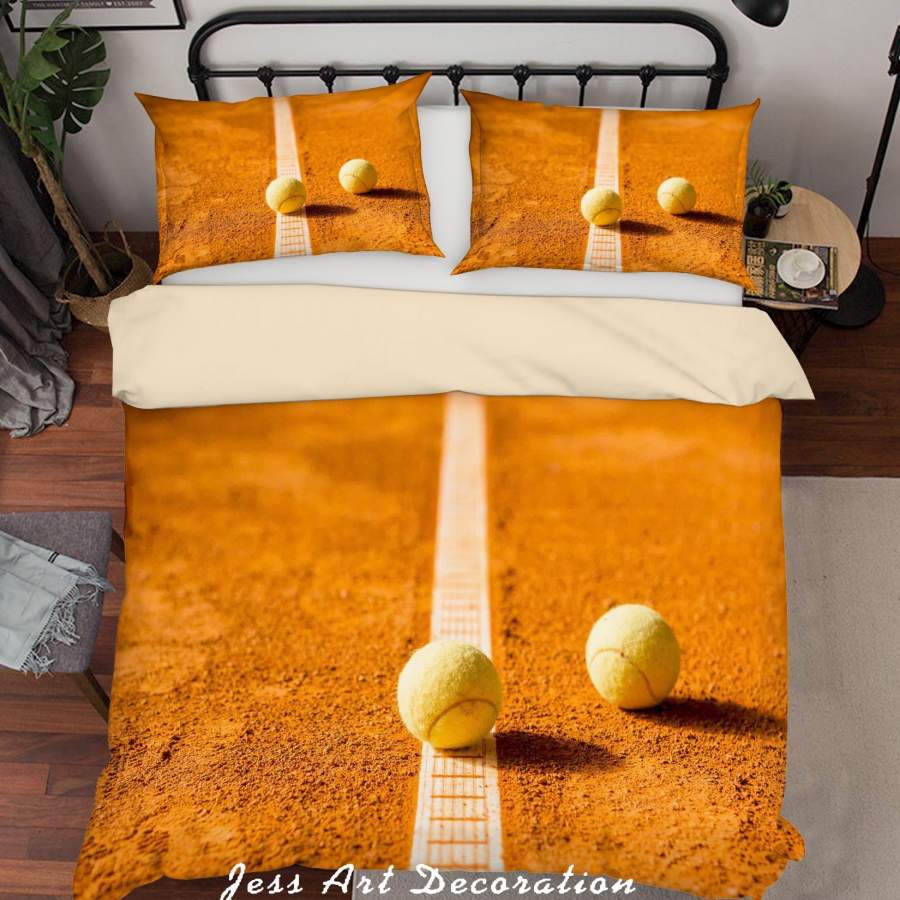 3D Two Tennis Lines Quilt Cover Set Bedding Set Duvet Cover Pillowcases A060 LQH