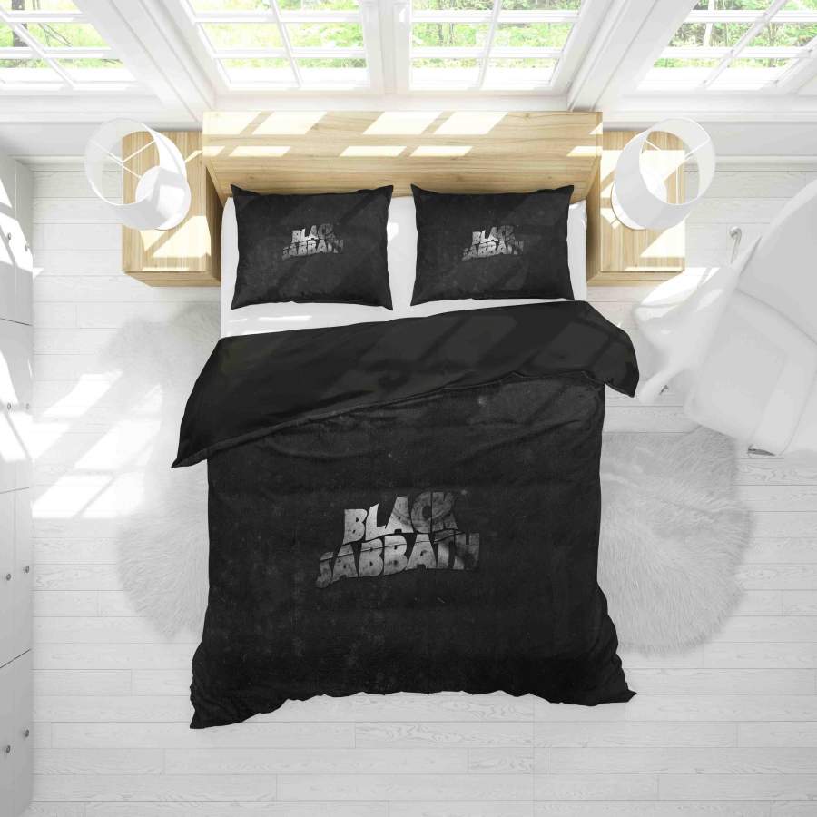 3D Letter Black Sabbath Quilt Cover Set Bedding Set Duvet Cover Pillowcases SF41