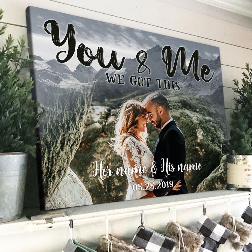 Personalized Gift For Couple Anniversary You Me Canvas