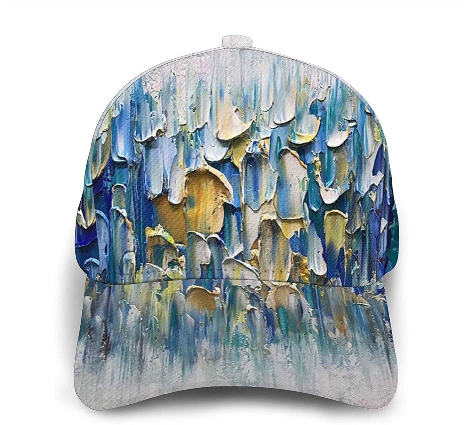 Abstract Paintings Print Classic Baseball 3D Cap Adjustable Twill Sports Dad Hats For Unisex