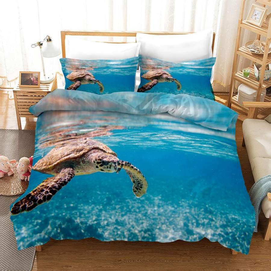 3D Sea Turtle Quilt Cover Set Bedding Set Pillowcases 108