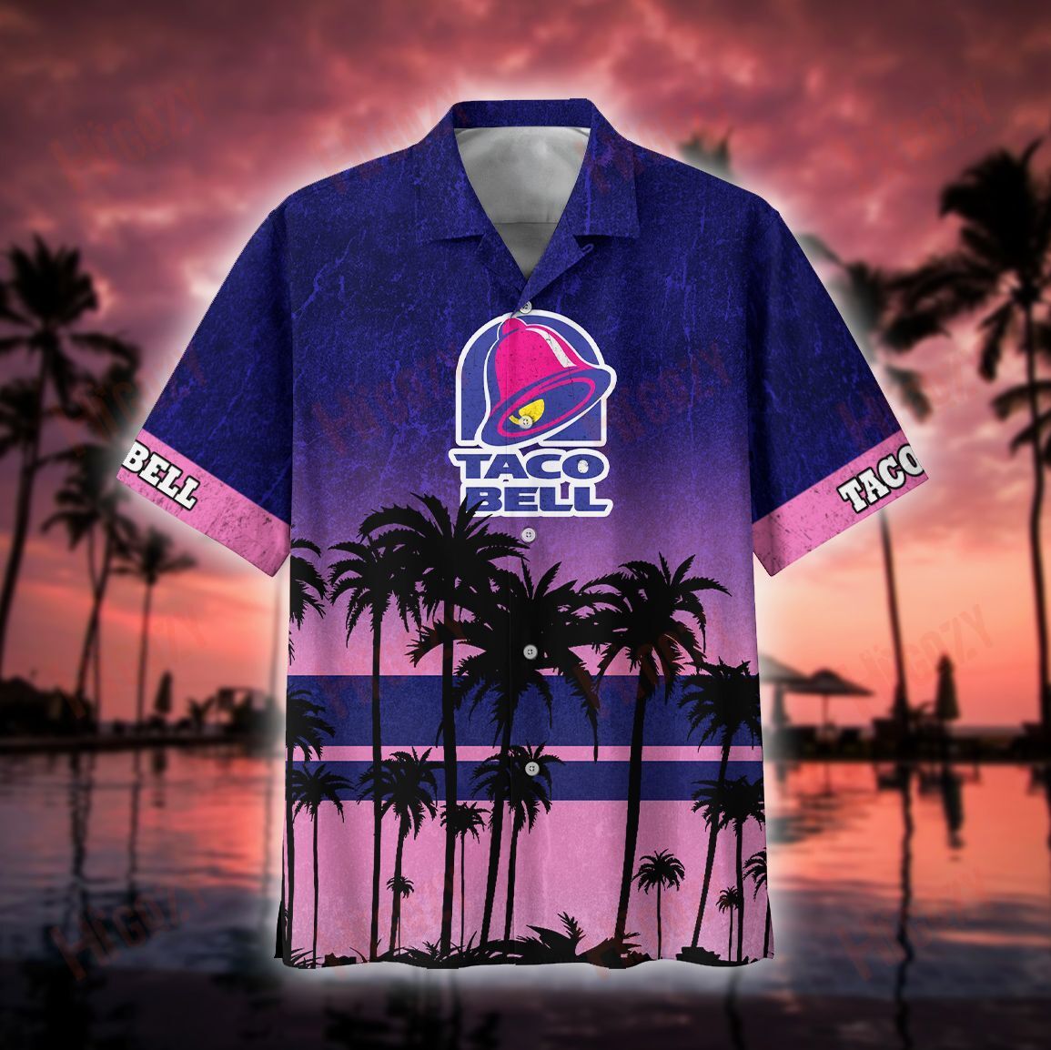 Taco Bell Hawaiian Shirt, Taco Bell Button Up Shirt, Taco Bell Vintage Shirt