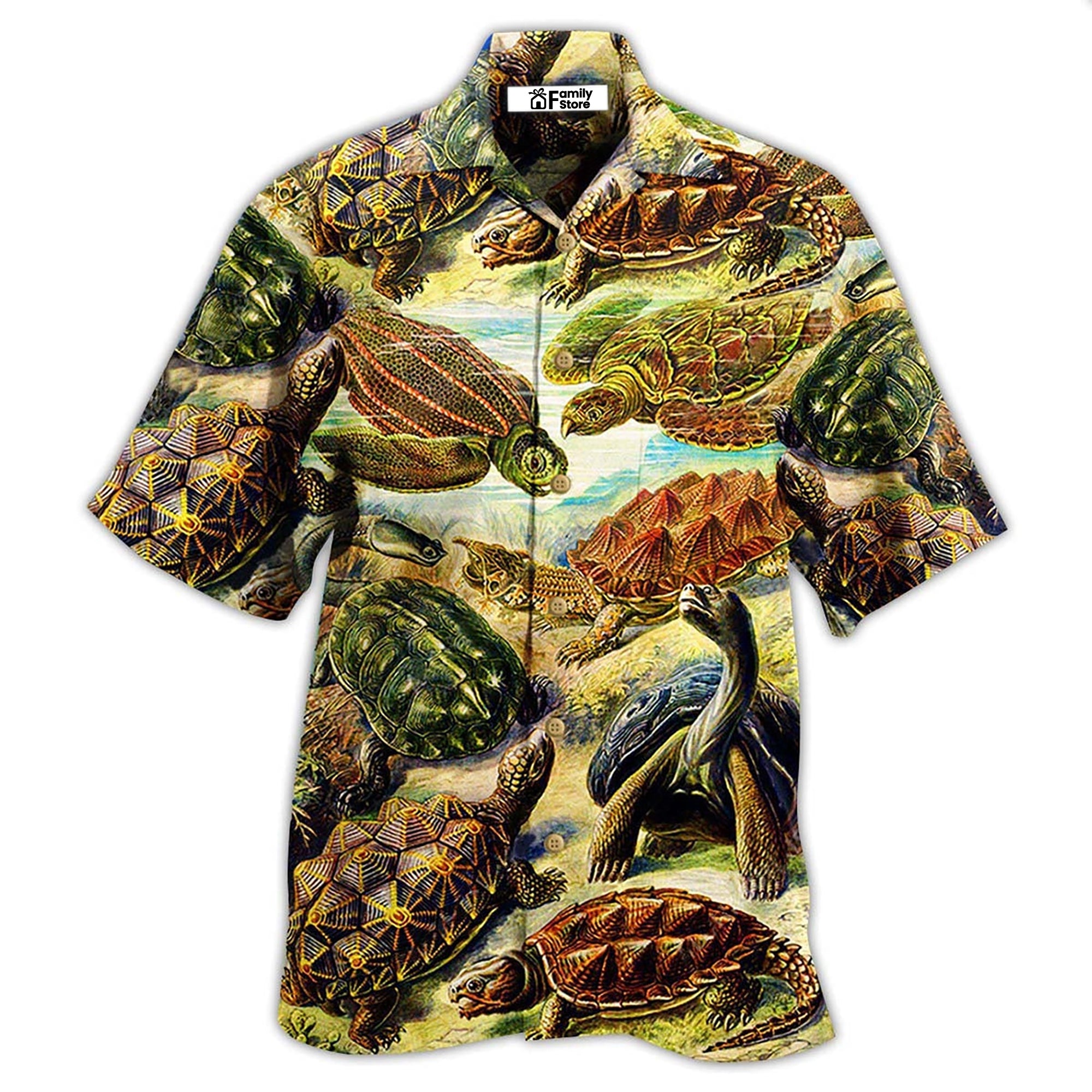 Turtle Be Not Afraid Of Going Slowly Beach – Hawaiian Shirt