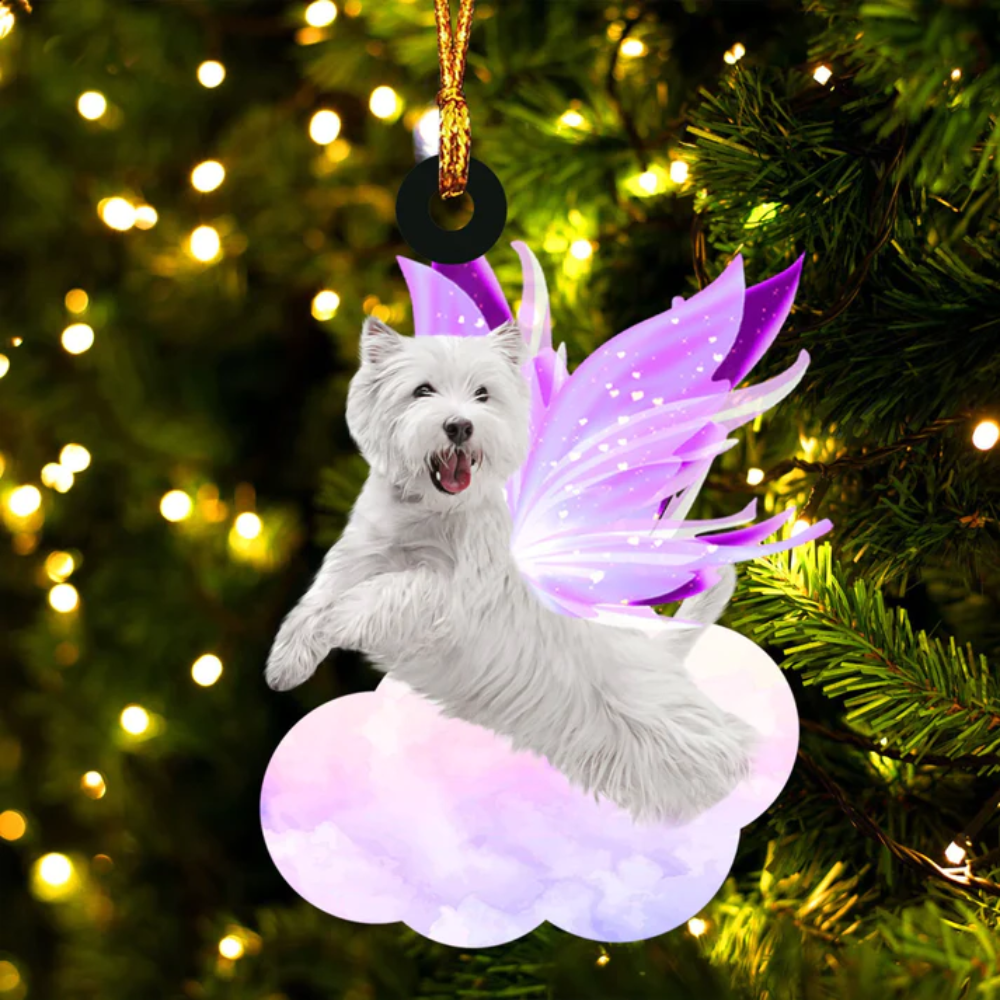 Westie And Wings Ornament – Gift For Dog Lover