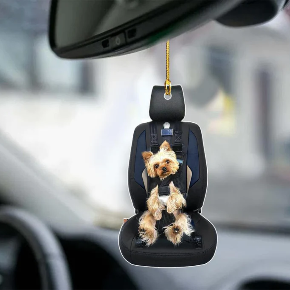 Yorkshire Terrier Car Seat – Gift For Dog Lovers – Ornament