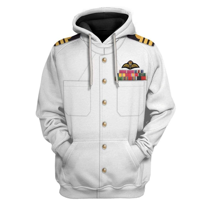 White Uniforms Of The Royal Navy Apparel Hoodie