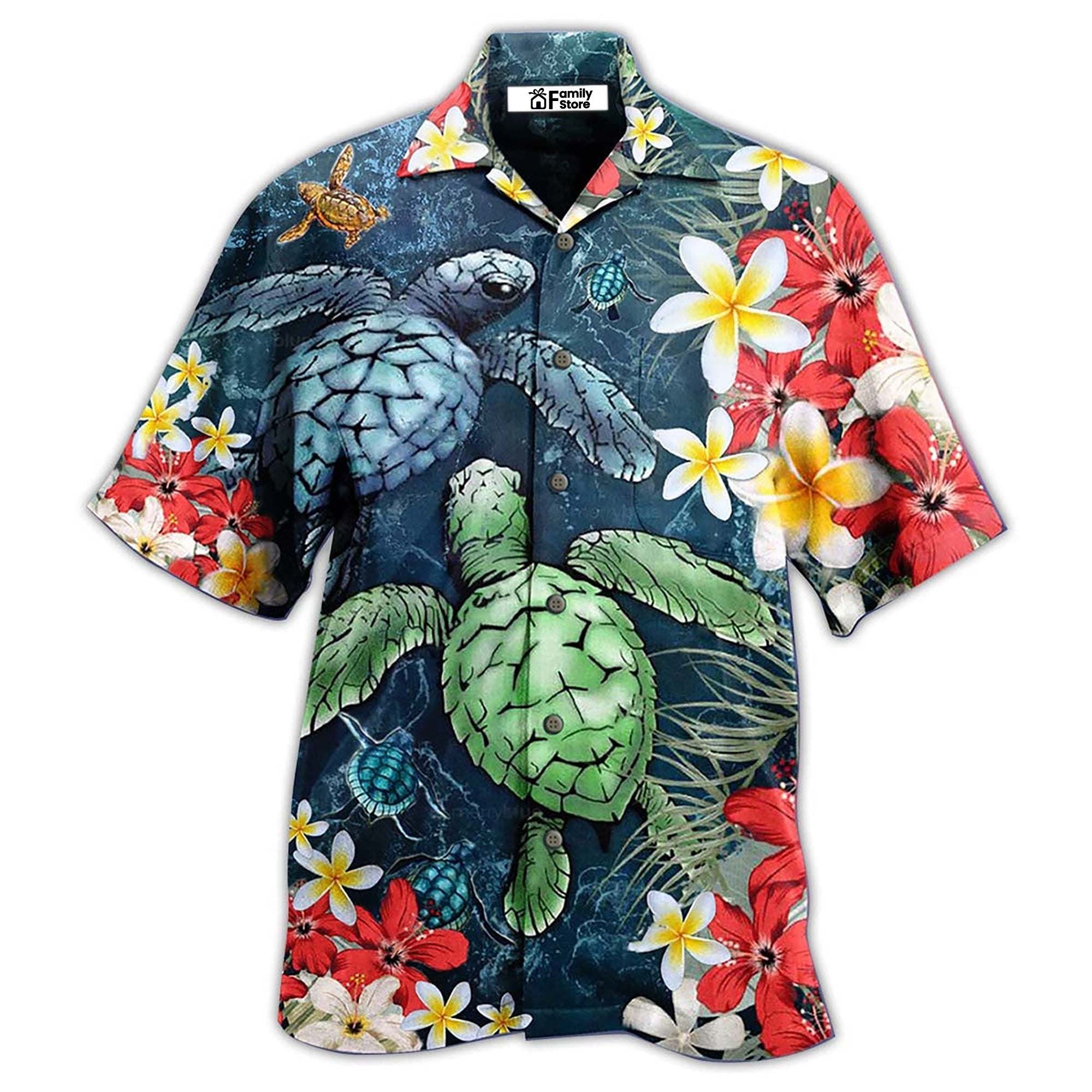 Turtle Love Flowers – Hawaiian Shirt