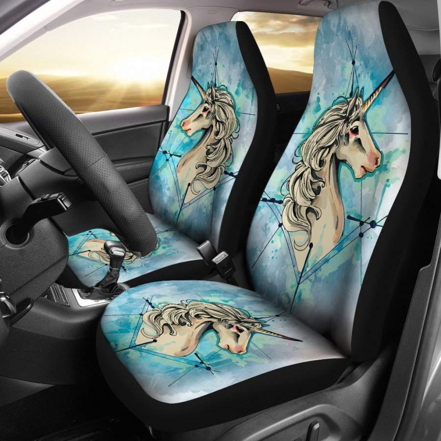 Unicorn Art Style Car Seat Covers