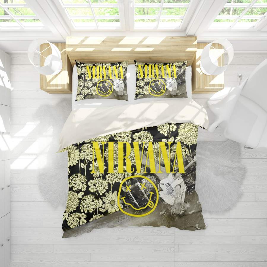 3D Band Nirvana Quilt Cover Set Bedding Set Pillowcases 162