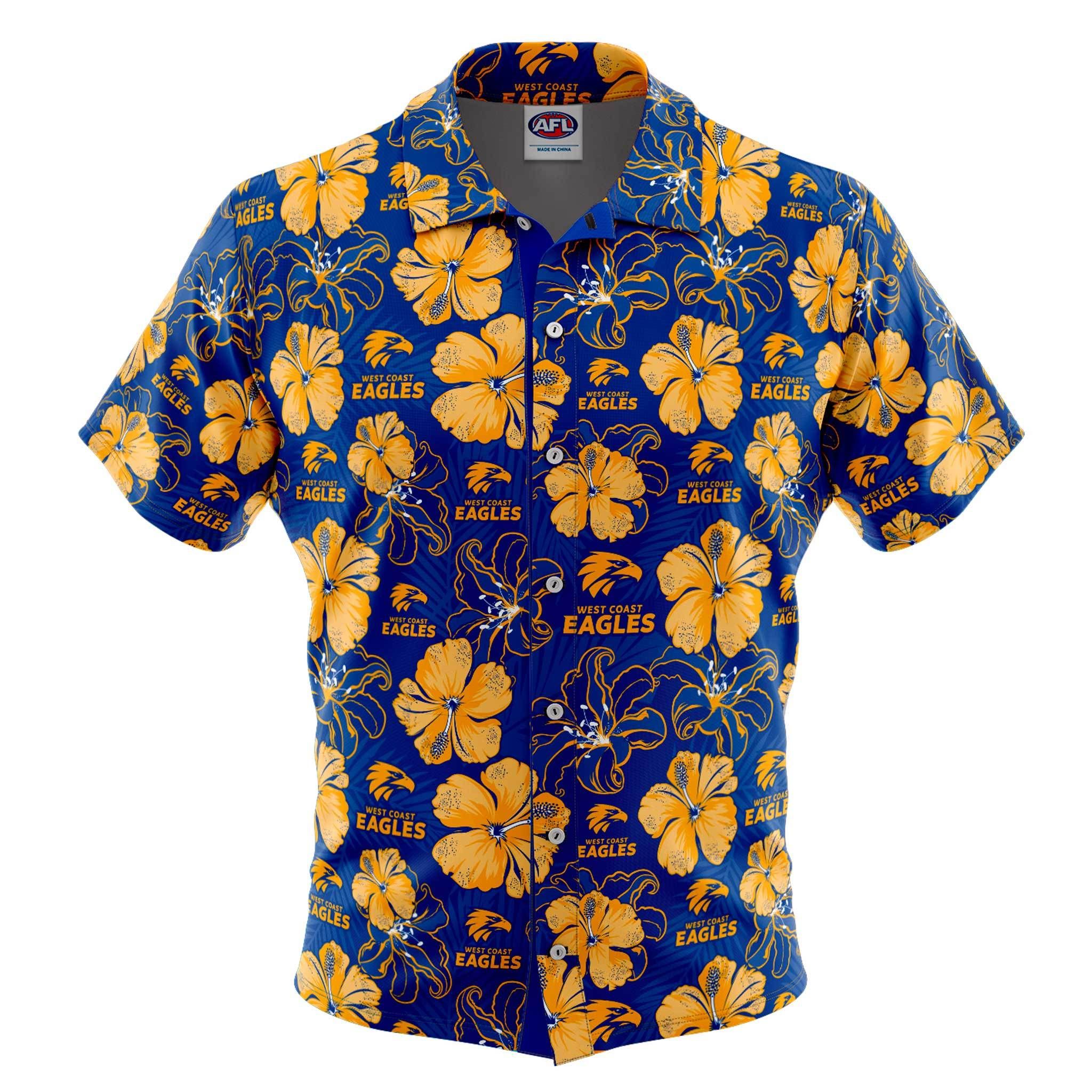 Afl West Coast Eagles ‘floral’ Hawaiian Shirt