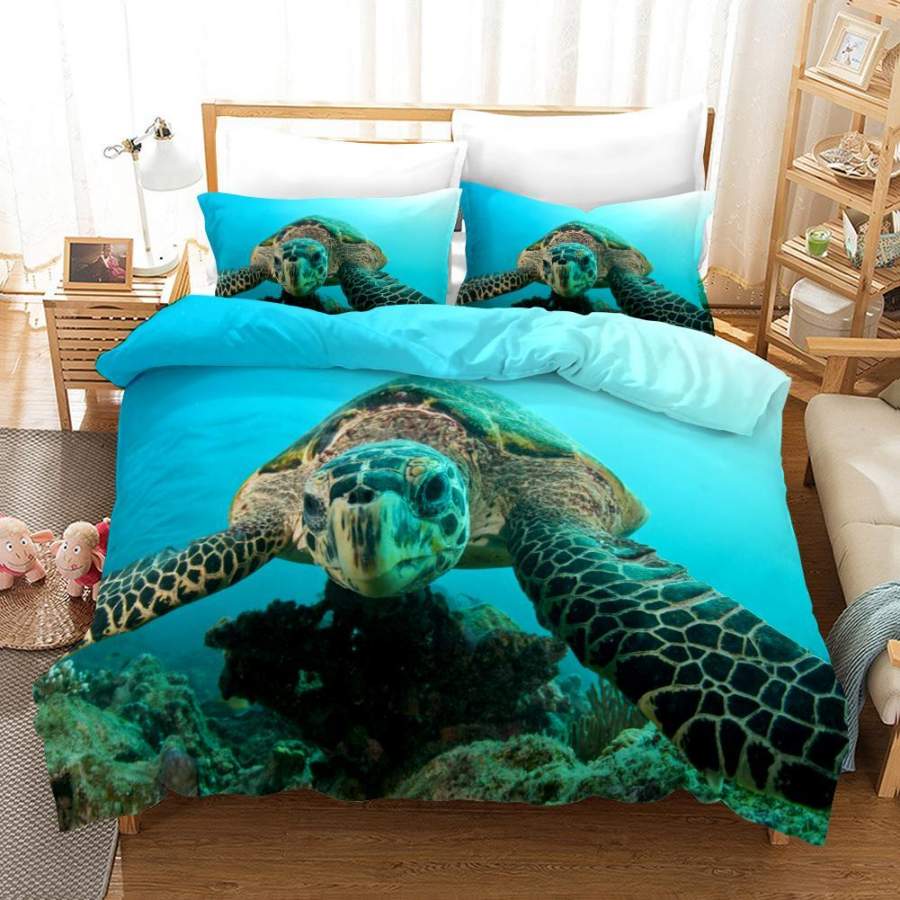 3D Undersea World Turtle Quilt Cover Set Bedding Set Pillowcases 118