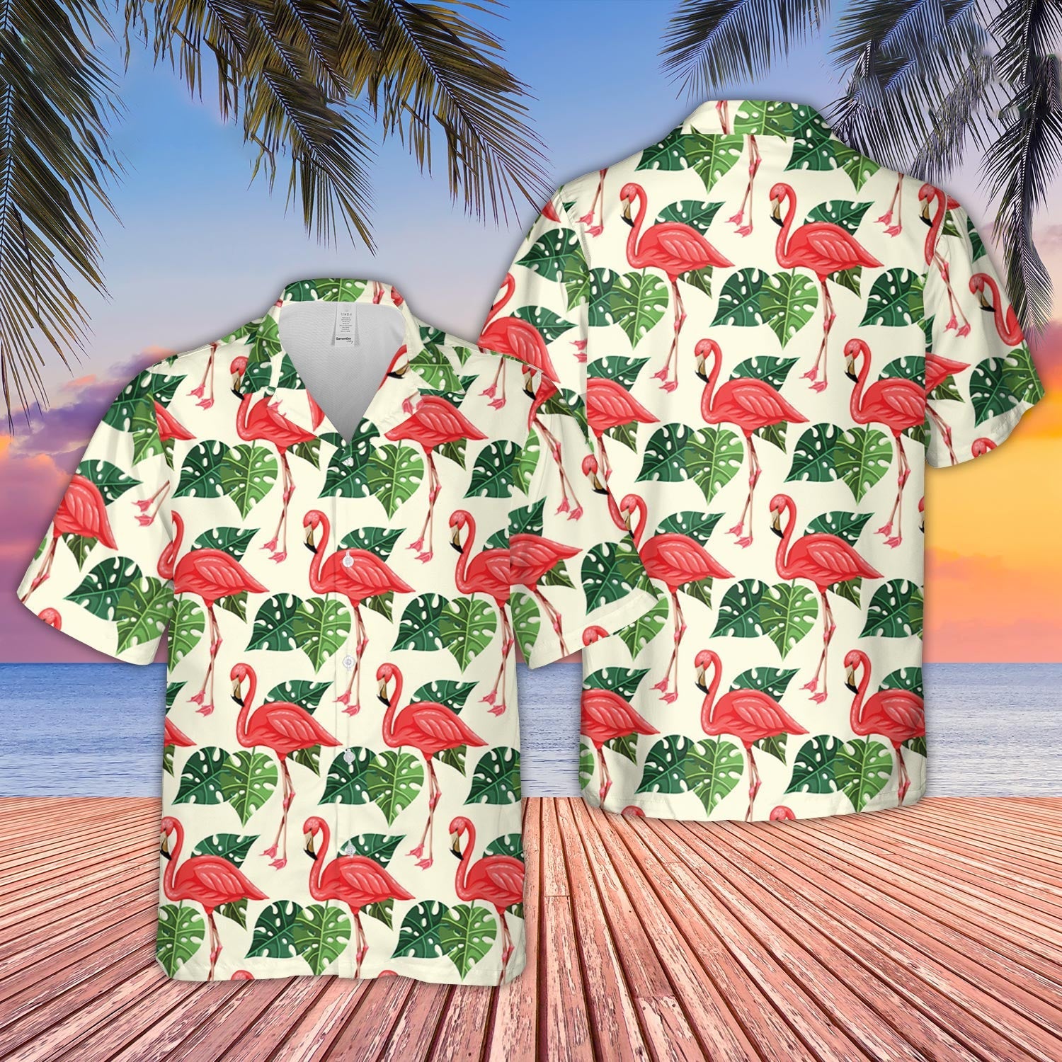 Unique Flamingo Pattern D05 Hawaiian Shirt