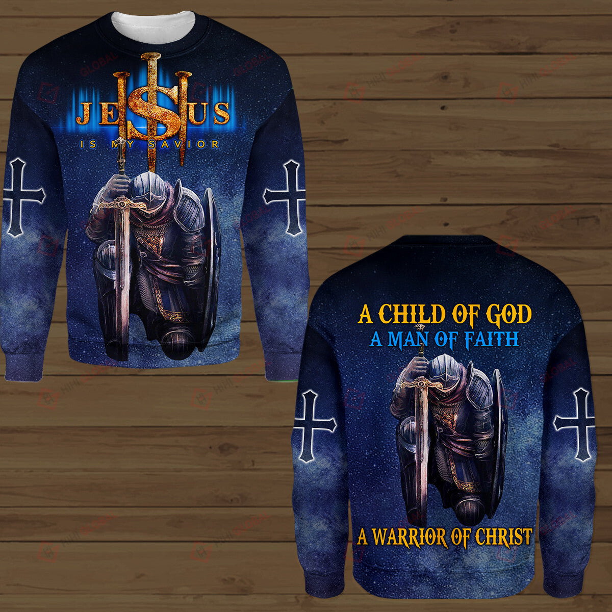 A Child Of God A Man Of Faith A Warrior Of Christ Sweater