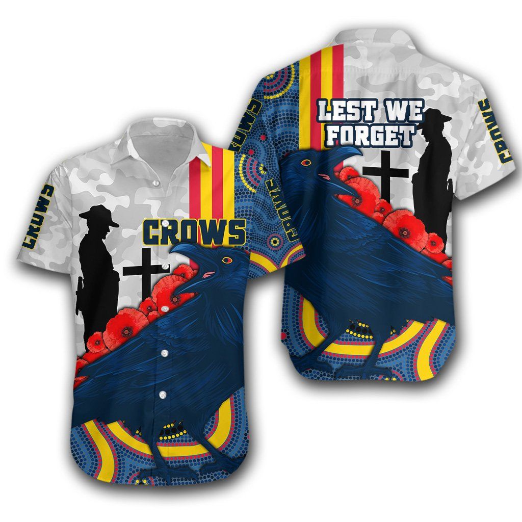 Adelaide Hawaiian Shirt Special Crows Anzac Day Th12