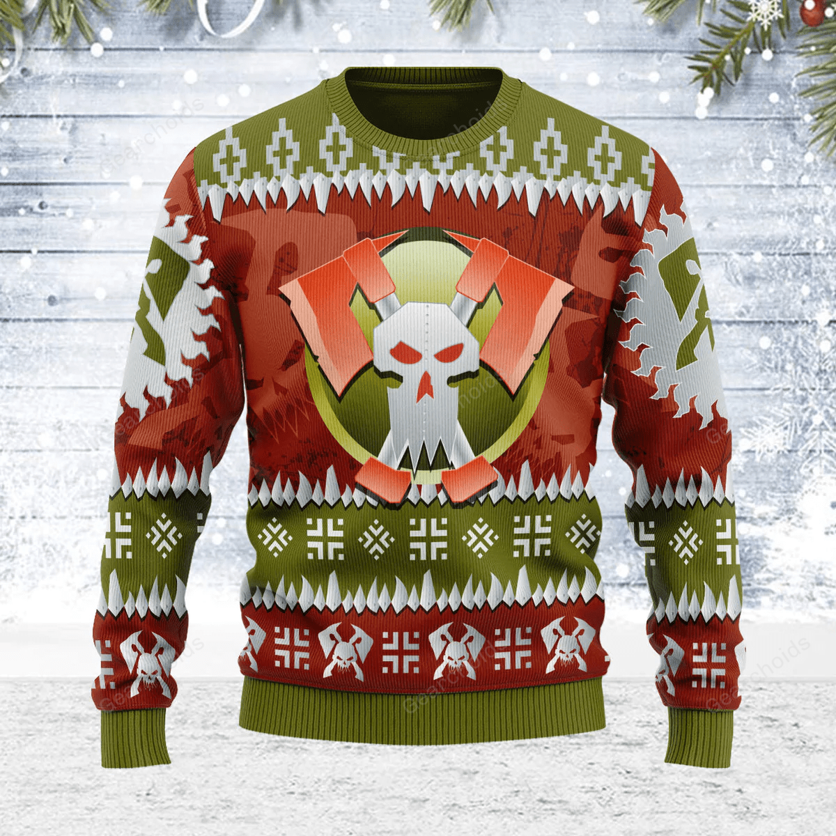 Warhammer Blood Axe Orks Iconic – Ugly Christmas Sweater