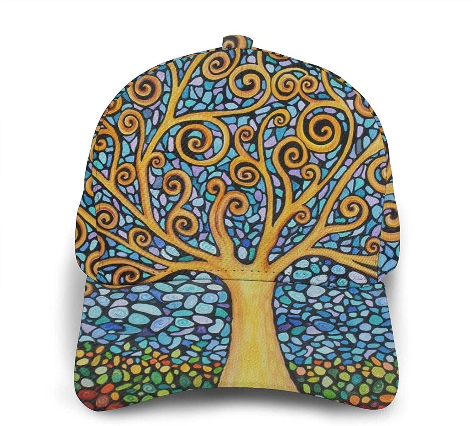 Tree Print Classic Baseball 3D Cap Adjustable Twill Sports Dad Hats For Unisex