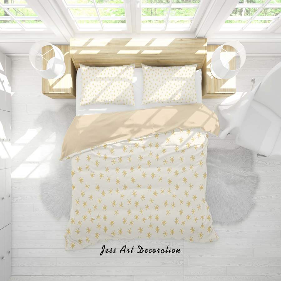 3D Yellow Floral Quilt Cover Set Bedding Set Duvet Cover Pillowcases SF76