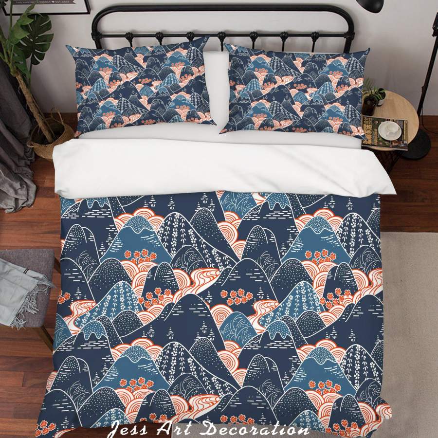 3D Blue Mountains Quilt Cover Set Bedding Set Pillowcases SF31