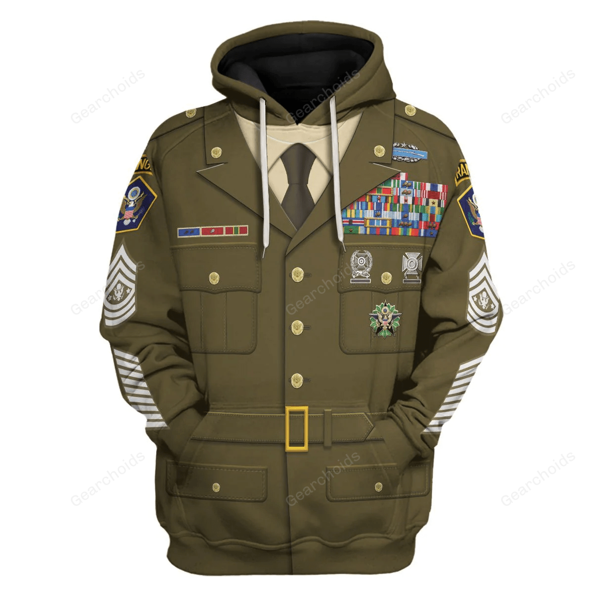 Rank And Branches Enlisted Army Service Hoodie Sweatshirt Sweatpants