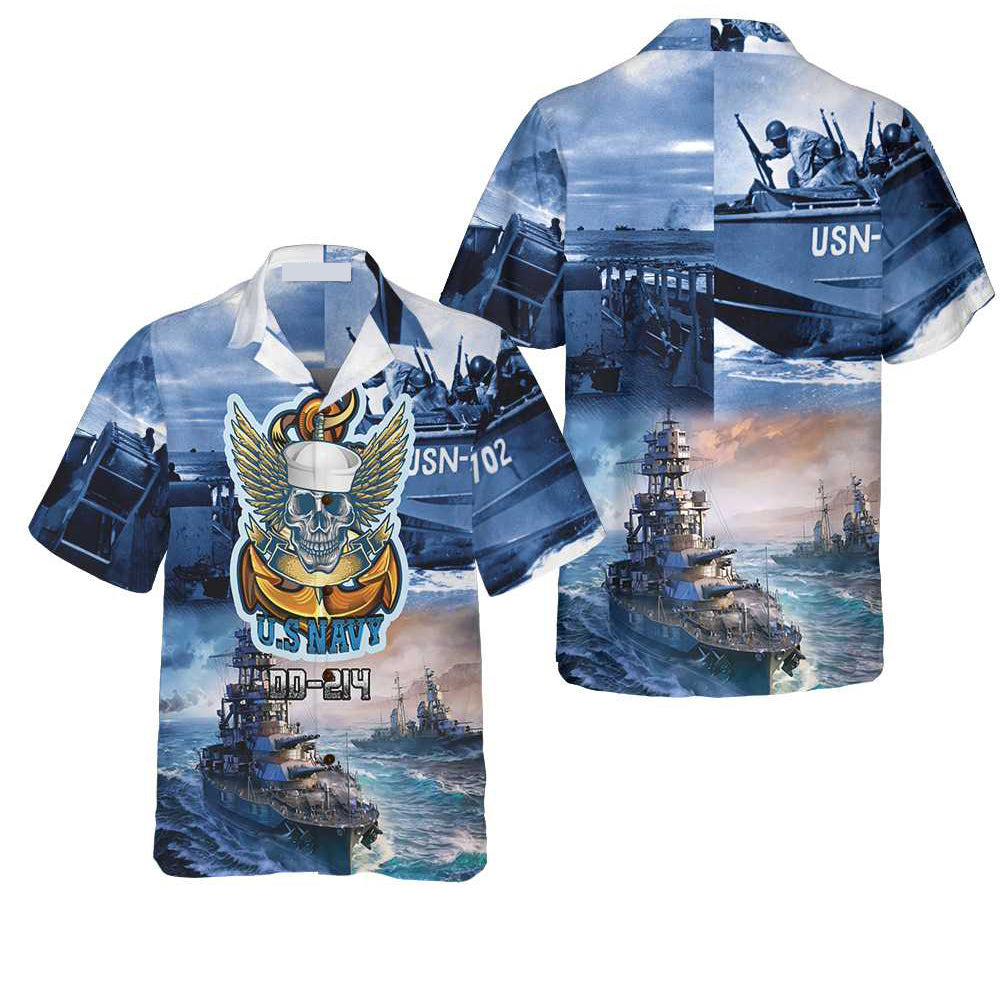 U.S Navy Dd-214 Hawaiian Shirt, Proud Veteran Shirt