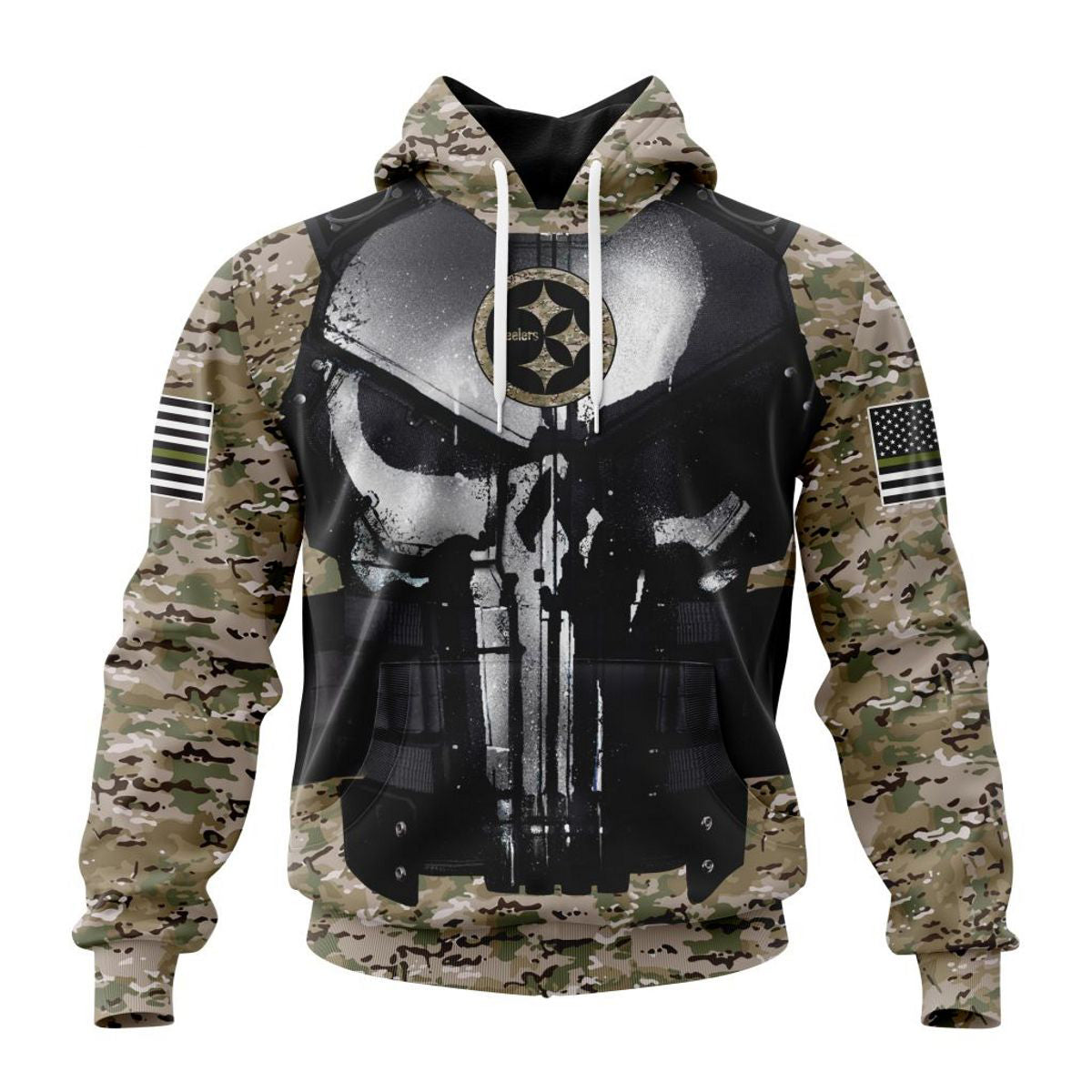 Pittsburgh Steelers Hoodie Camo Custom Name & Number