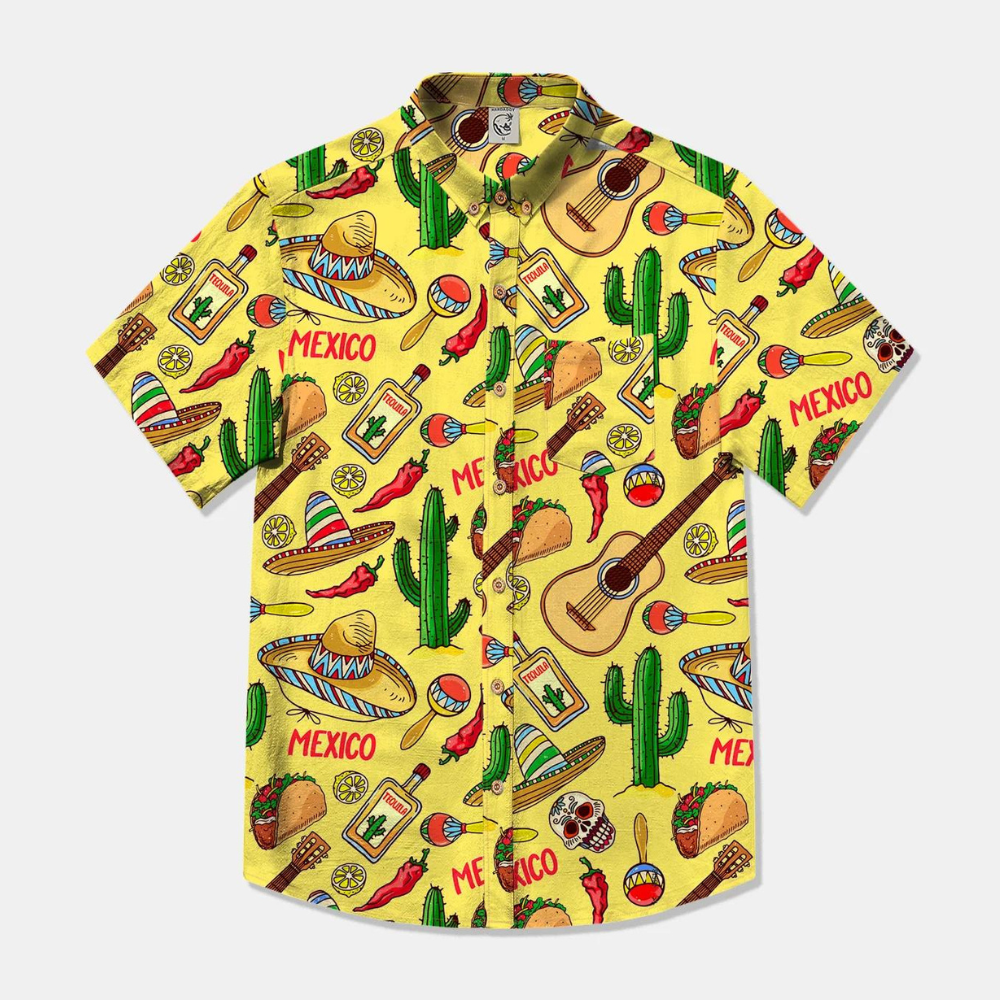 Tacos, Chilli, Skull-Mexican Traditional Culture – Hawaiian Shirt