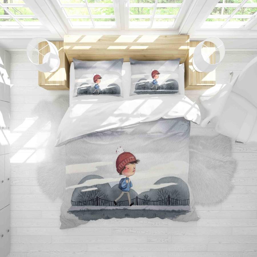 3D Cartoon Boy Trees Quilt Cover Set Bedding Set Duvet Cover Pillowcases SF051