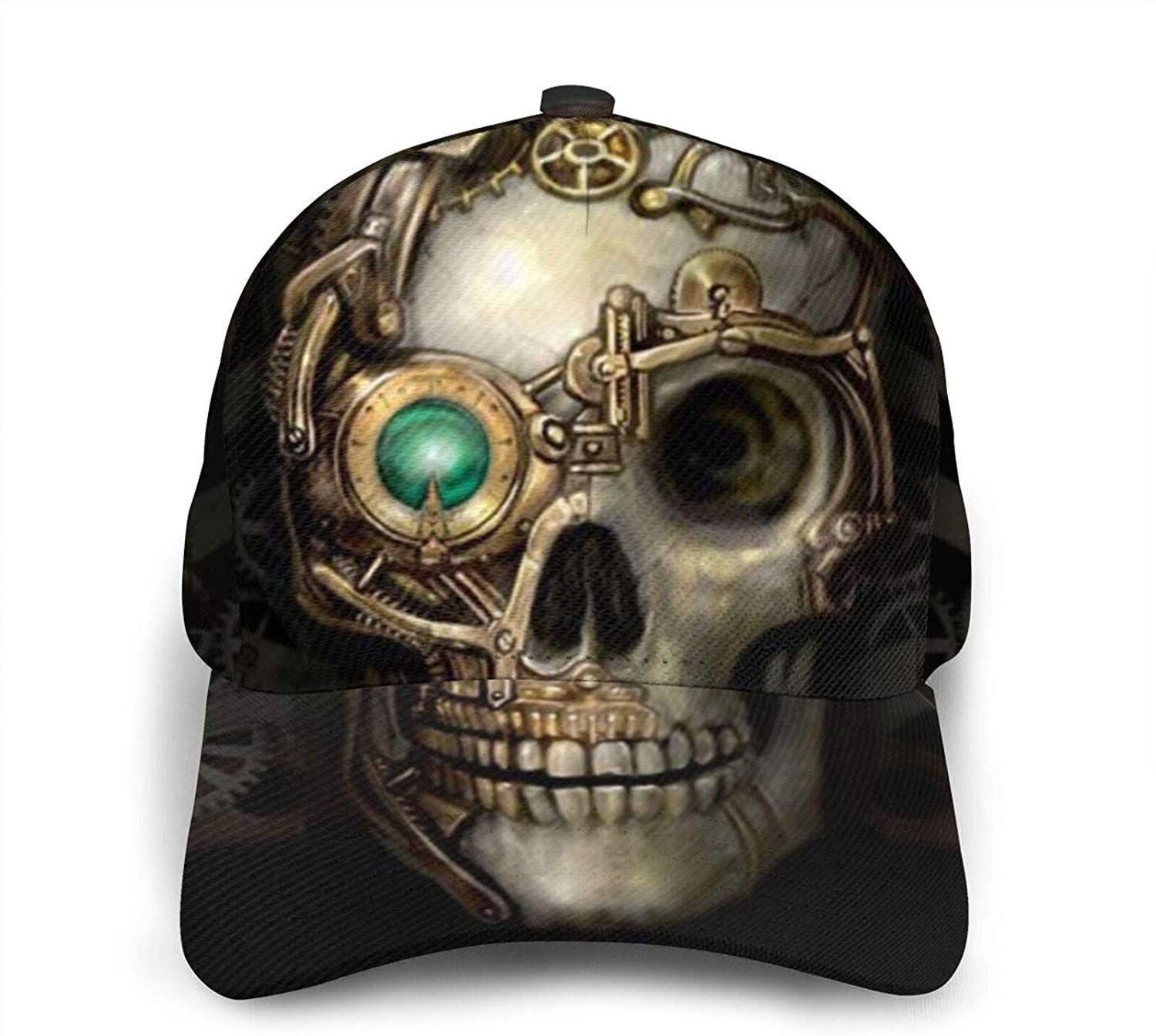 Unisex 3D Printing Baseball Cap Skull Gold Green Fashion Caps Trucker Hats Hip Hop Hat Classic Cap – Pn207025