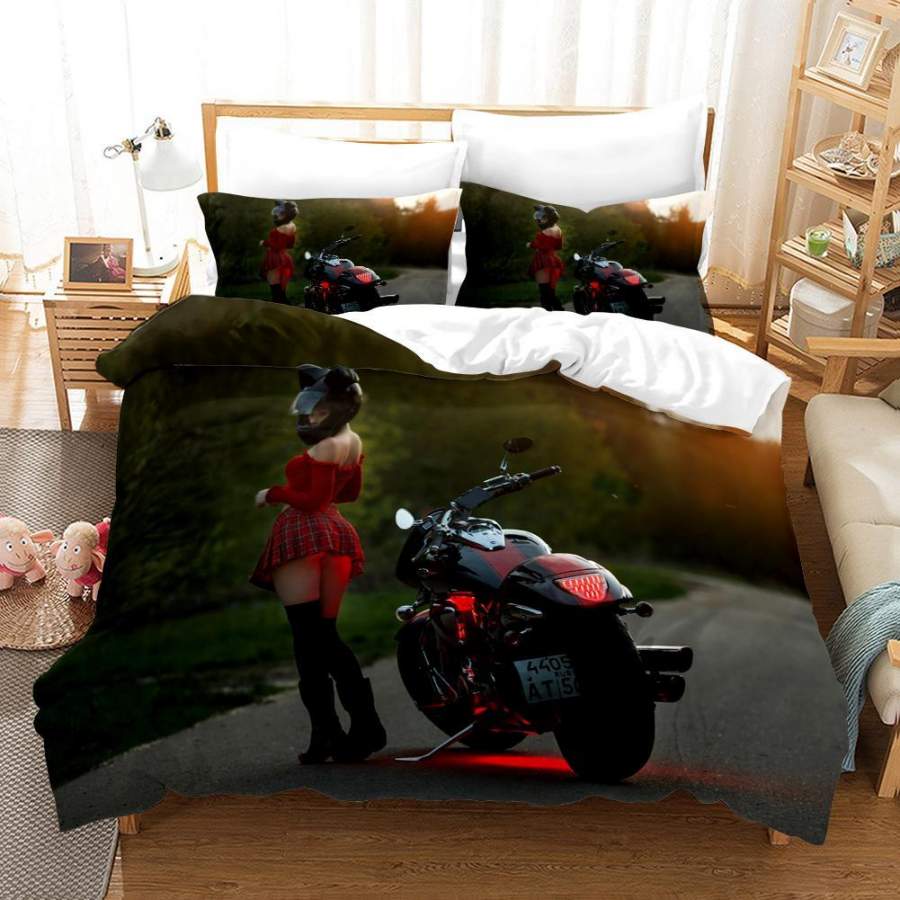 3D Locomotive Beauty Quilt Cover Set Bedding Set Duvet Cover Pillowcases A109 LQH