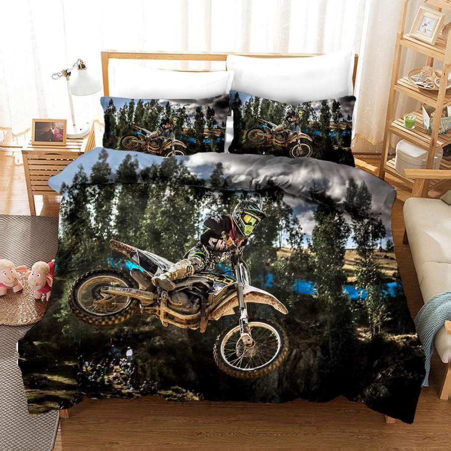 3D Off-road Racing Quilt Cover Set Bedding Set Pillowcases 236