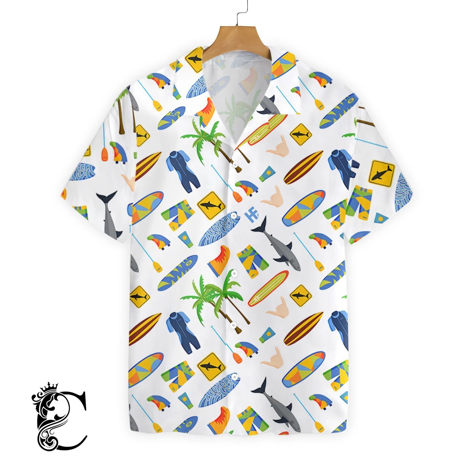 Surfing Pattern Ez16 0207 Hawaiian Shirt