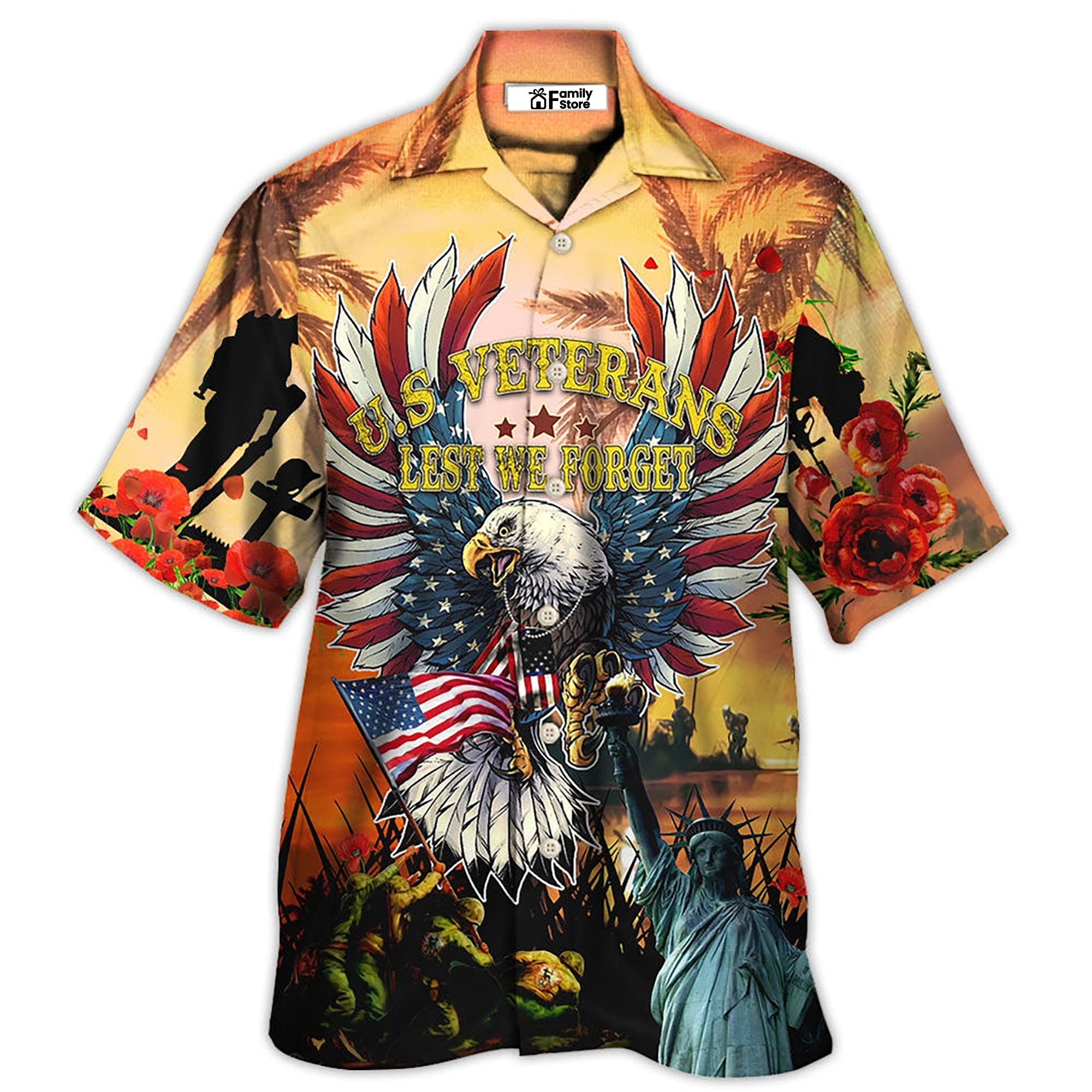 Veteran America Veterans Let We Forget In The Sunset – Hawaiian Shirt