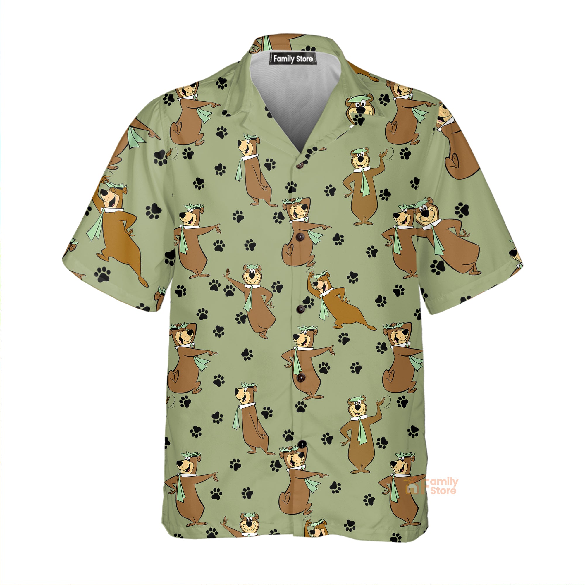 Yogi Bear Show Men’S Short Sleeve Hawaiian Shirt