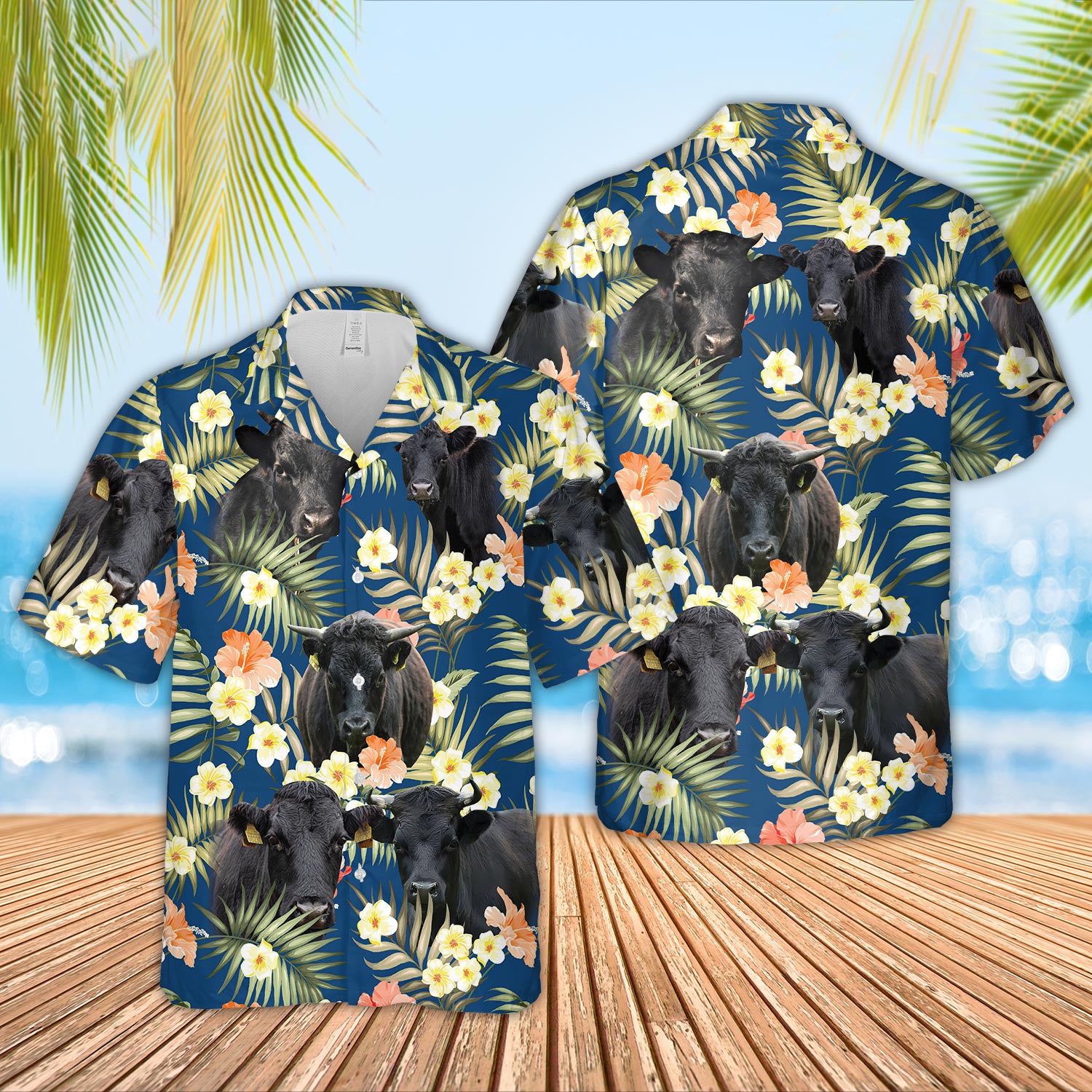 Unique Dexter Summer Blue Floral 3D Hawaiian Shirt