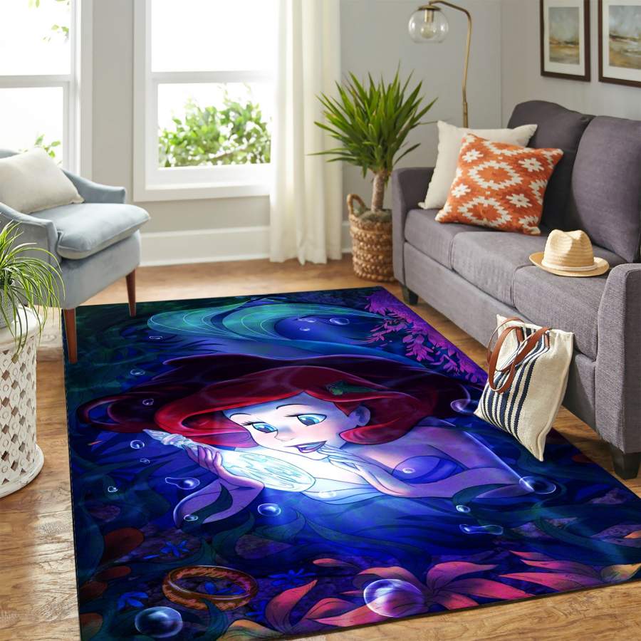 A little mermaid premium carpet rug floor area rug – home decor – Bedroom Living Room decor