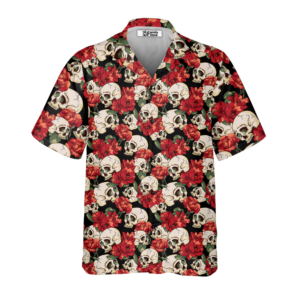 Vintage Skull Casual Turn-Down Collar Hawaiian Shirt