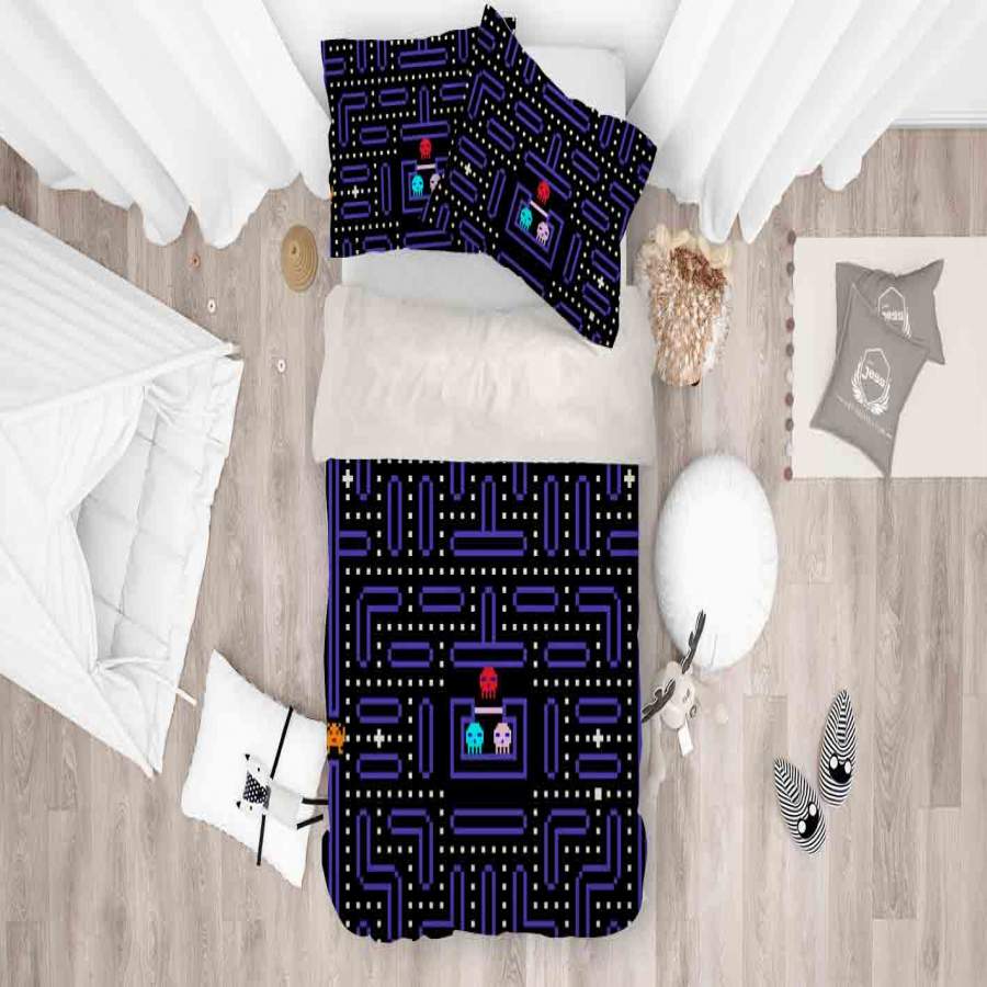 3D Purple Game Quilt Cover Set Bedding Set Pillowcases 37