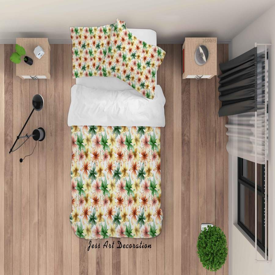 3D Floral Quilt Cover Set Bedding Set Duvet Cover Pillowcases SF143