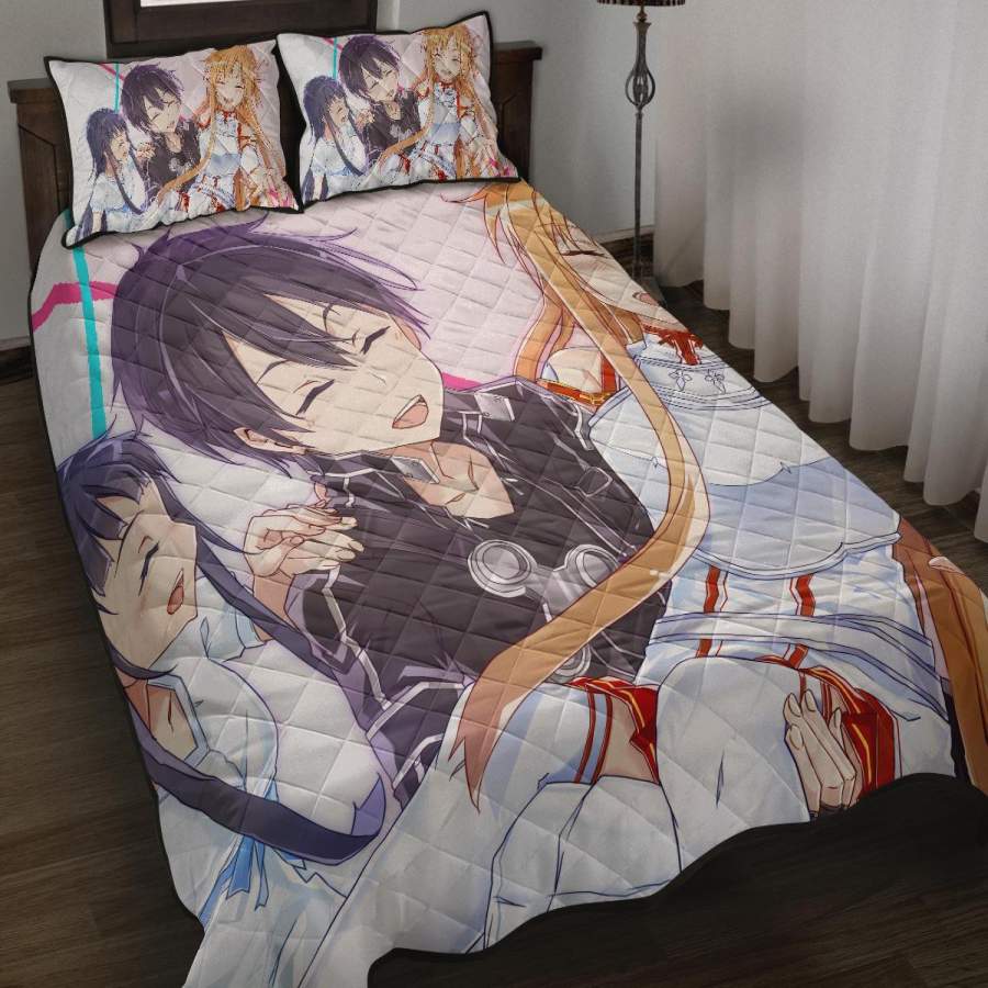 Sword Art Online Anime Quilt Bed Set – Pillow Case – amazing decor gift ideas 9