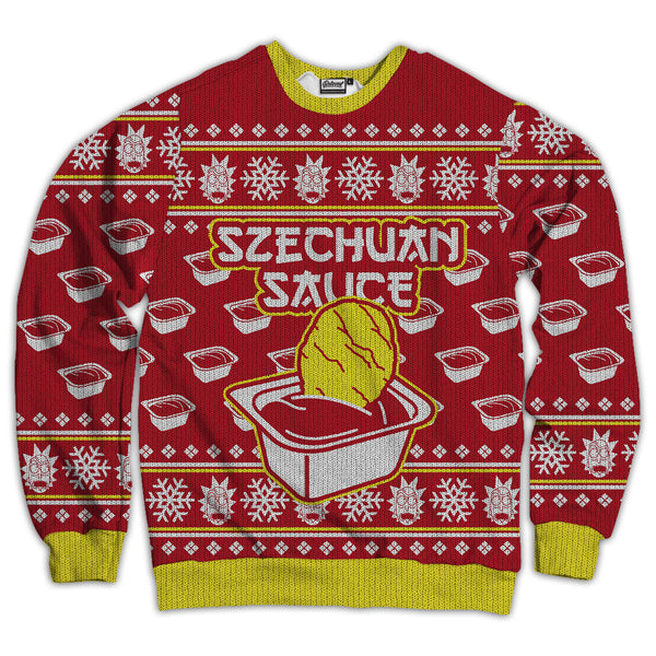 Szechuan Sauce Ugly Sweater For Men And Women