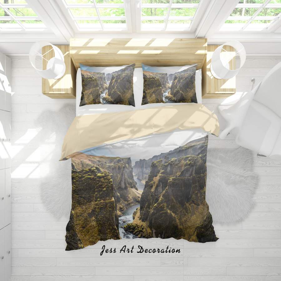 3D Scenery Mountains Rivers Quilt Cover Set Bedding Set Duvet Cover Pillowcases A118 LQH