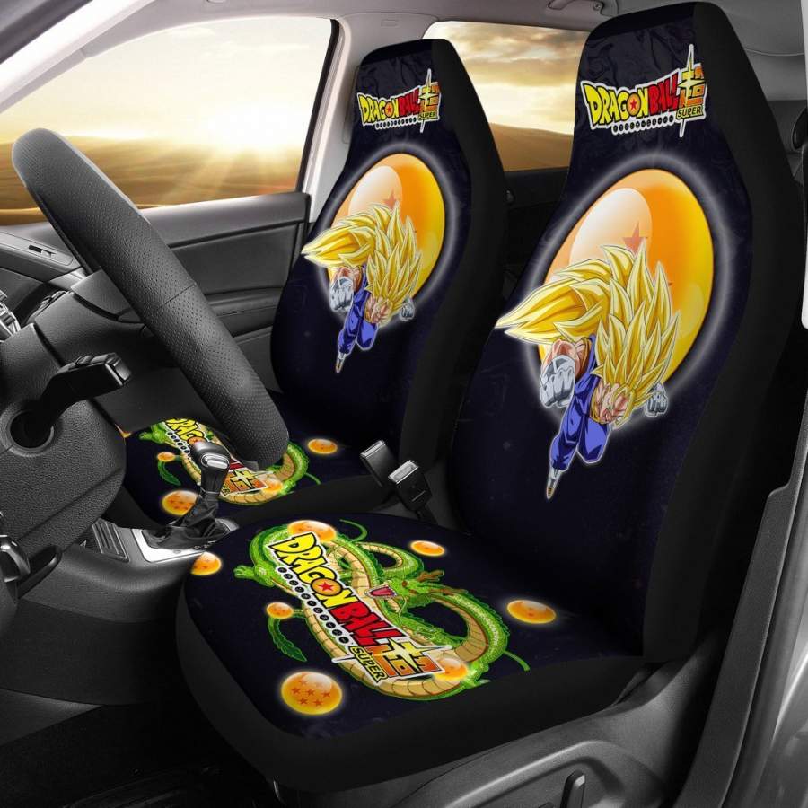 Vegito Super Saiyan 3 Shenron Dragon Ball Anime Car Seat Covers