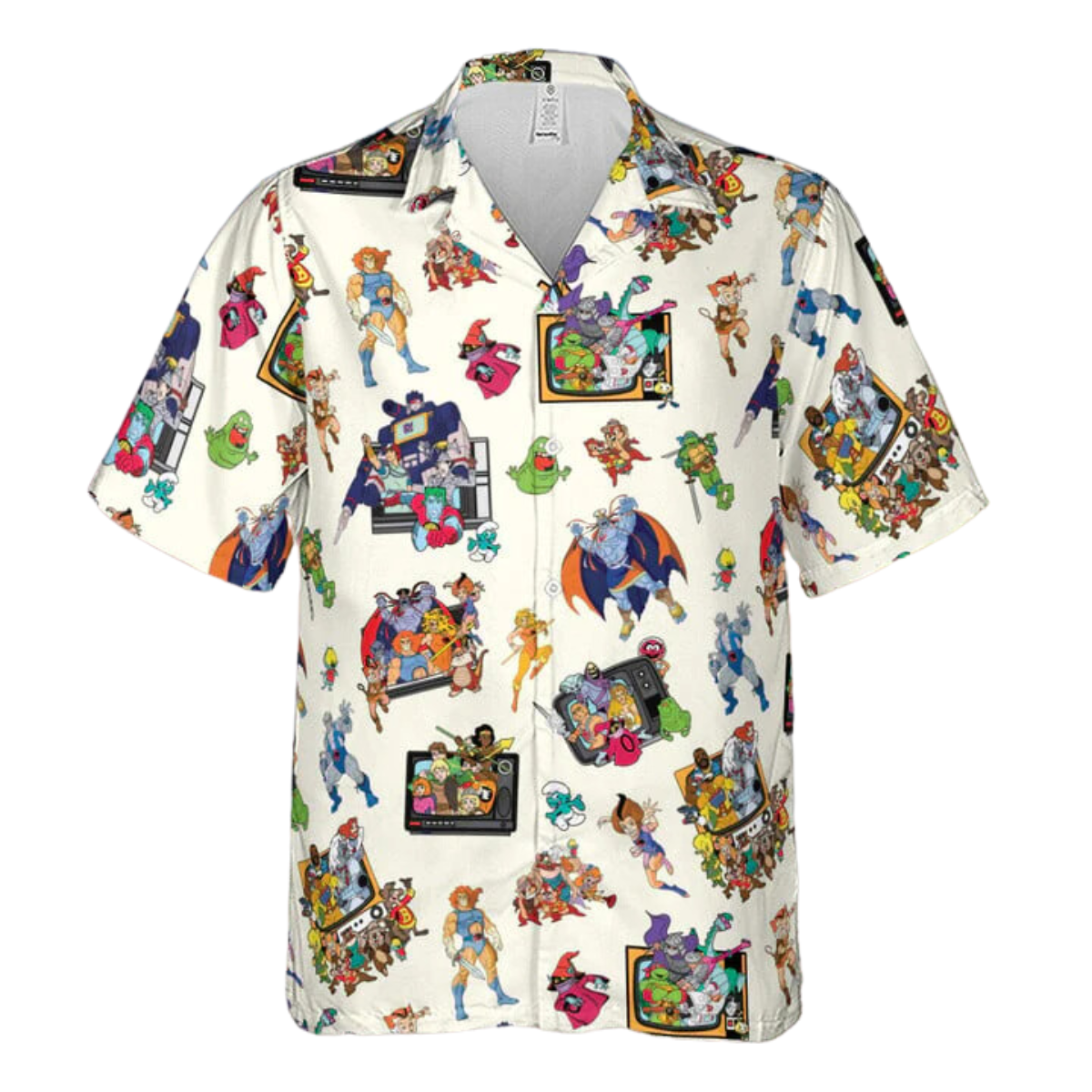 80S Famous Cartoon Characters Pattern Hawaiian Shirt