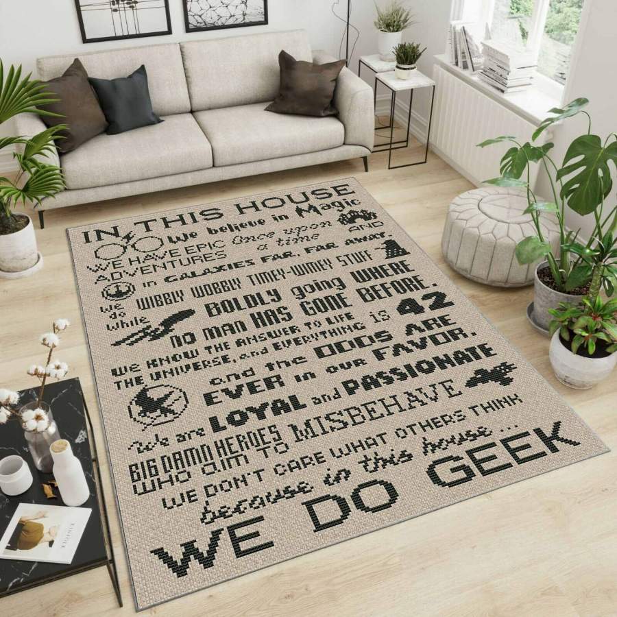 We Do Geek Area Rug – Home Decor – Bedroom Living Room Decor