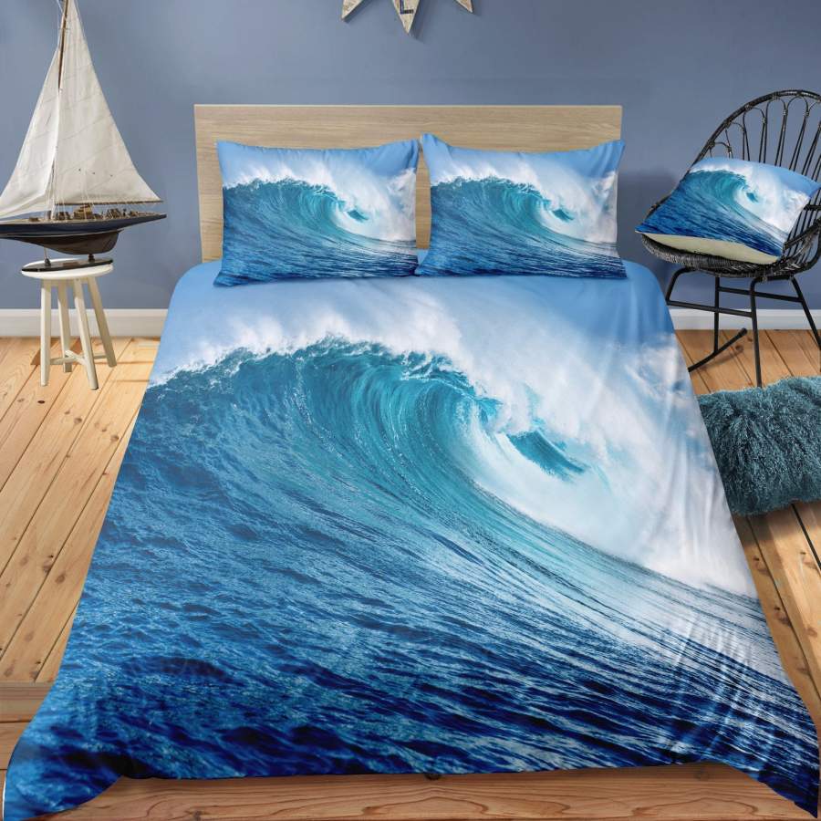 3D Sea Beach Scenery Quilt Cover Set Bedding Set Pillowcases 8